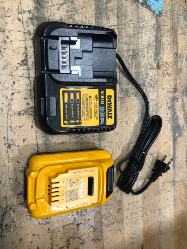 Photo 2 of DEWALT
20-Volt MAX Compact Lithium-Ion 4.0Ah Battery Pack with 12-Volt to 20-Volt MAX Charger