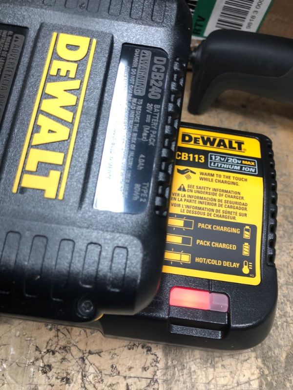 Photo 3 of DEWALT
20-Volt MAX Compact Lithium-Ion 4.0Ah Battery Pack with 12-Volt to 20-Volt MAX Charger