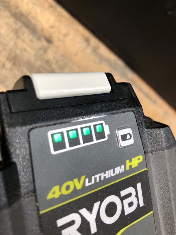 Photo 1 of RYOBI 40-Volt 6.0 Ah High Capacity Lithium-Ion Battery