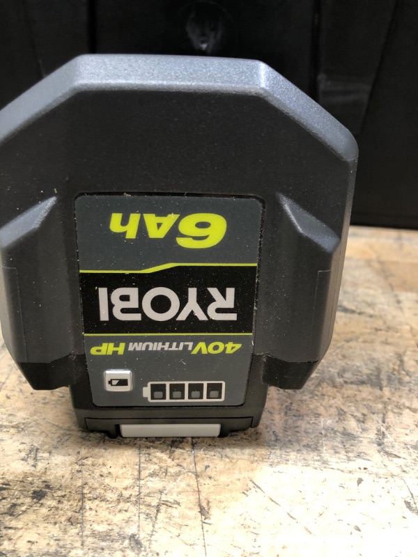 Photo 1 of RYOBI 40-Volt 6.0 Ah High Capacity Lithium-Ion Battery