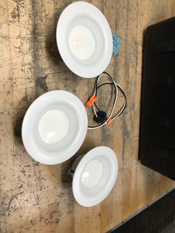 Photo 1 of Commercial Electric
4 in. CEC T20 New Construction or Remodel White Dimmable LED Recessed Trim Adjustable Color Changing Technology (4-Pack)