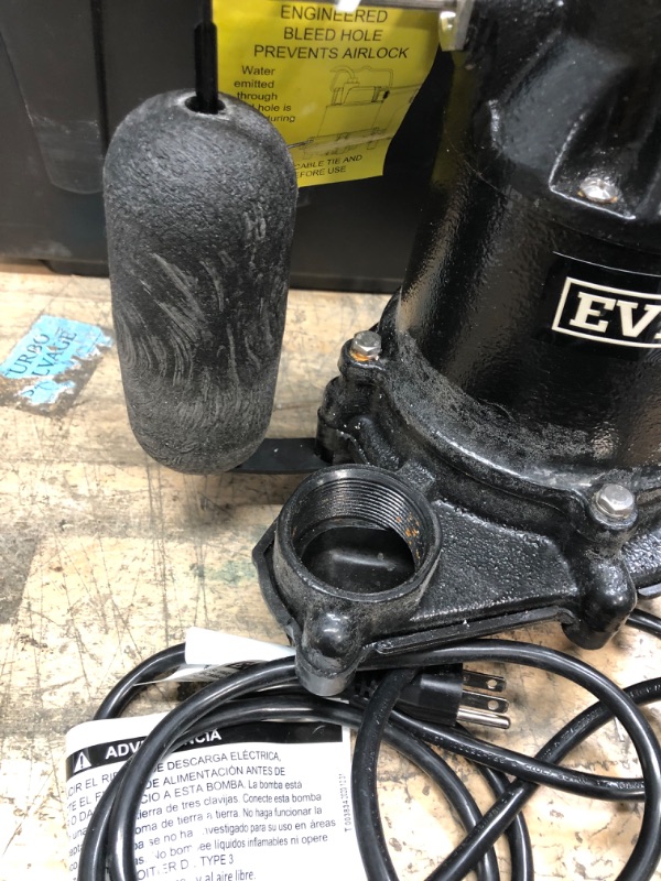 Photo 6 of Everbilt
1/3 HP Cast Iron Sump Pump