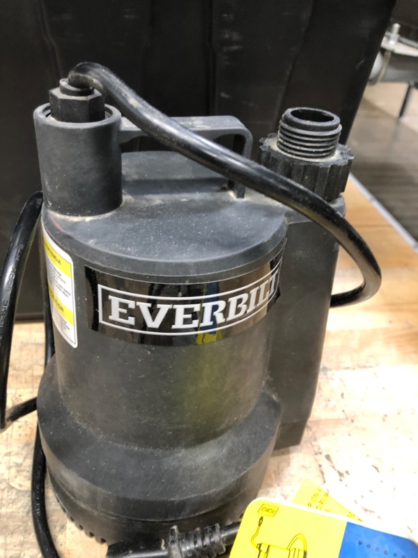 Photo 3 of Everbilt
1/6 HP Plastic Submersible Utility Pump