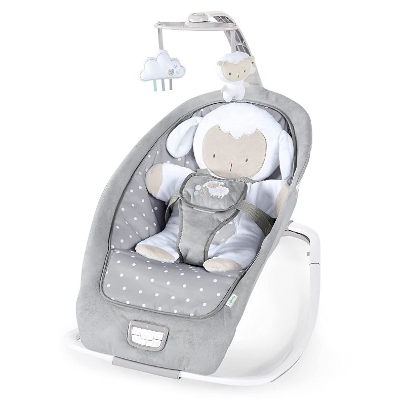 Photo 1 of Ingenuity Infant to Toddler Rocker and Baby Bouncer Seat with Vibration Feature & Nature Sounds - Cuddle Lamb (Grey), Newborn +
