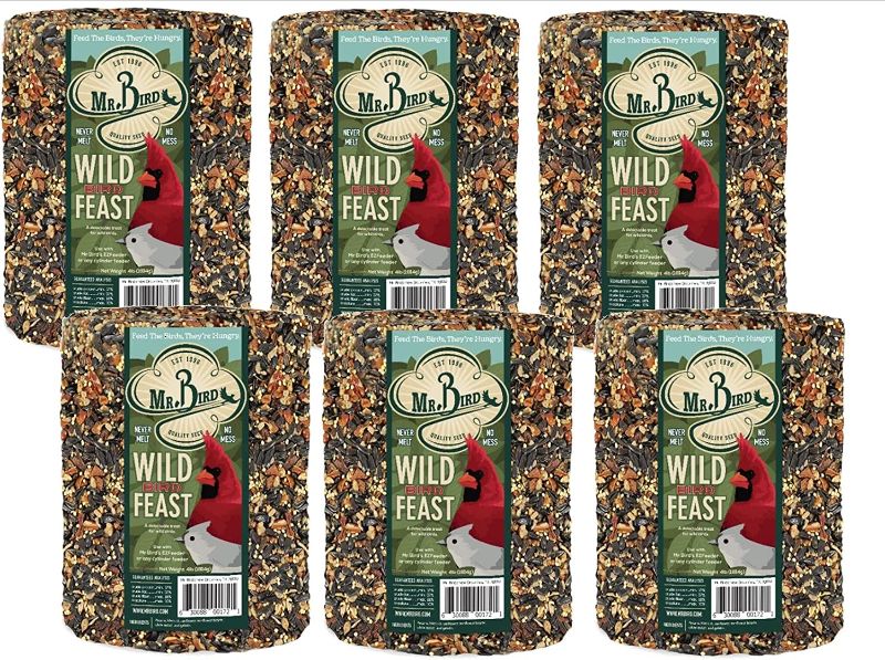 Photo 1 of 6 Packs of Mr. Bird Wild Bird Feast Birdseed Cylinder - 6 Diameter
