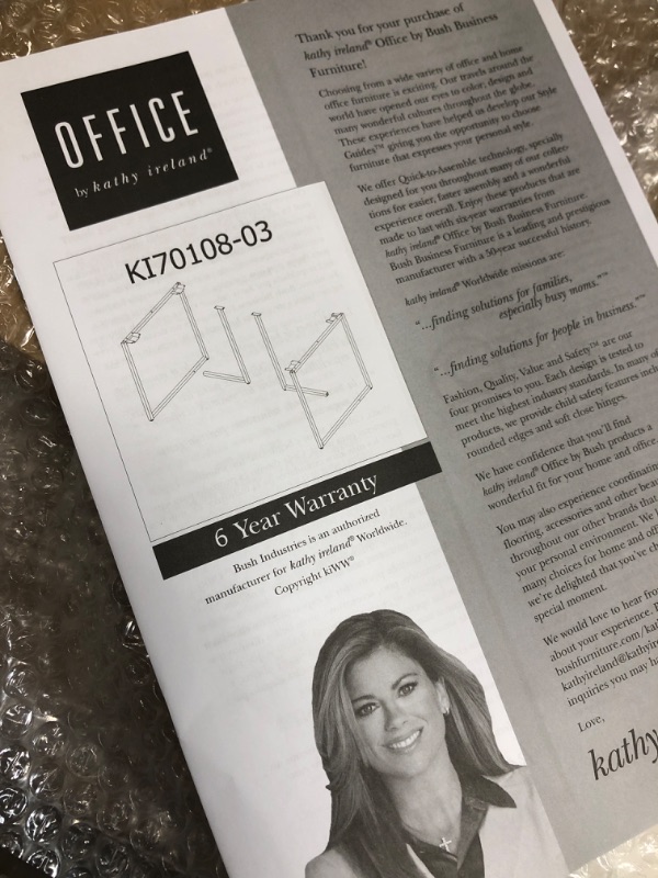 Photo 3 of ***IINCOMPLETE BOX 1 OF 2***
Bush Business Furniture Office by Kathy Ireland Method Table Desk, 60W, Cocoa (LEGS ONLY)