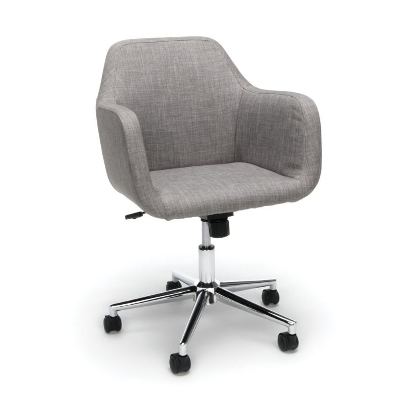 Photo 1 of Essentials by OFM ESS-2085 Upholstered Home Office Desk Chair in Grey - OFM ESS-2085-GRY
