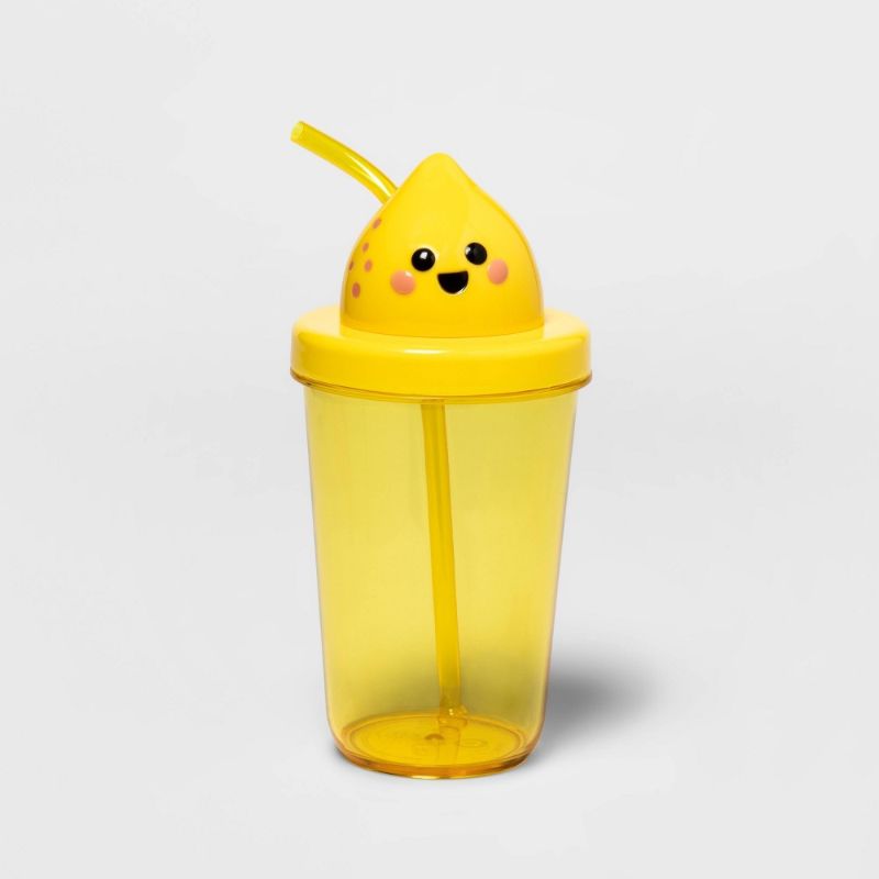 Photo 1 of 17oz Plastic Lemon Tumbler with Straw - Sun Squad™
