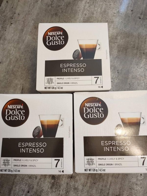 Photo 1 of (48 Pods) Nescafe Dolce Gusto Pods Espresso Intenso (16 Pods X 3) BB OCT/22

