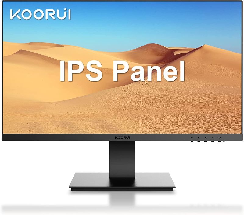 Photo 1 of KOORUI 24 inch Computer Monitor, IPS FHD 1080p LED Desktop Monitor, 75Hz Ultra-Thin Bezel/Eye Care/HDMI VGA Ports Business Monitor for PC, Black
