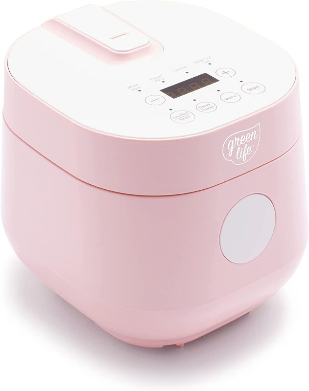 Photo 1 of ***PARTS ONLY*** GreenLife Healthy Ceramic Nonstick 4-Cup Rice Oats and Grains Cooker, PFAS-Free, Dishwasher Safe Parts, Pink
