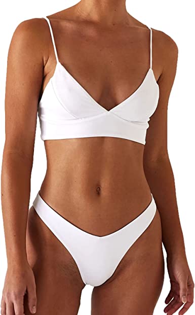 Photo 1 of Rajputana Womens Bikini White Push Up Brazilian Two Piece Swimsuit medium
