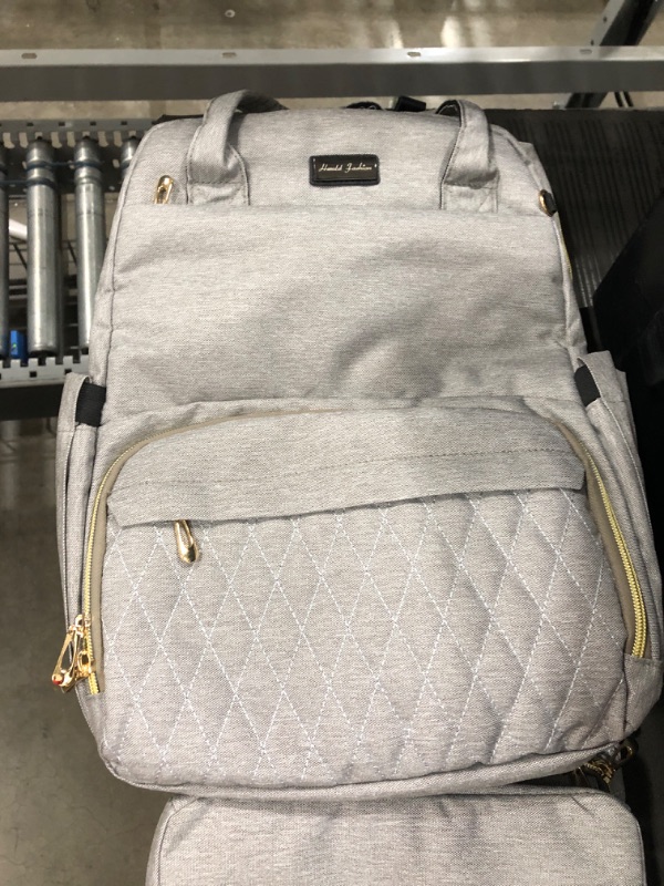 Photo 1 of HERALD FASHION GREY WOMENS BACKPACK GOLD ZIPPERS 3 BAGS