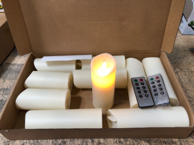 Photo 2 of 

5plots 10 PCS Flickering Flameless Candles, Moving Flame, Battery Operated LED Pillar Candles with Timers and Remote Control, Made of Wax-Like Frosted Plastic, Won’t Melt, Ivory

