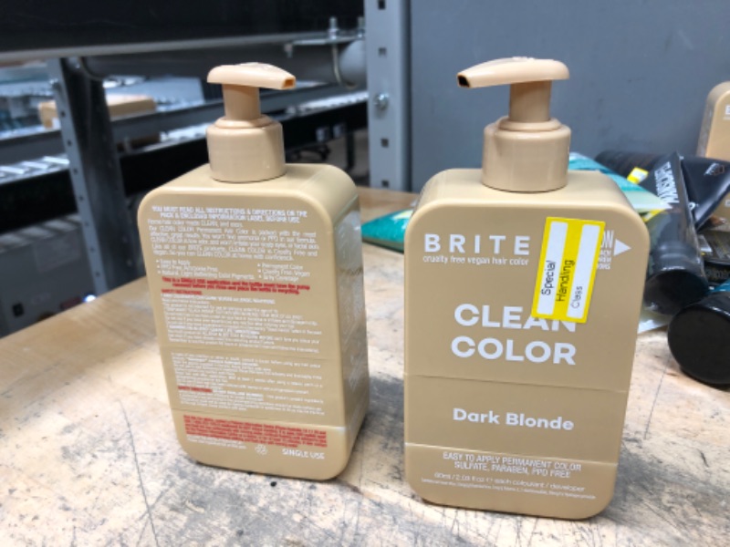 Photo 2 of 2 PACK BRITE Clean Permanent Hair Color Kit - Dark Blonde - 4.05 Fl Oz