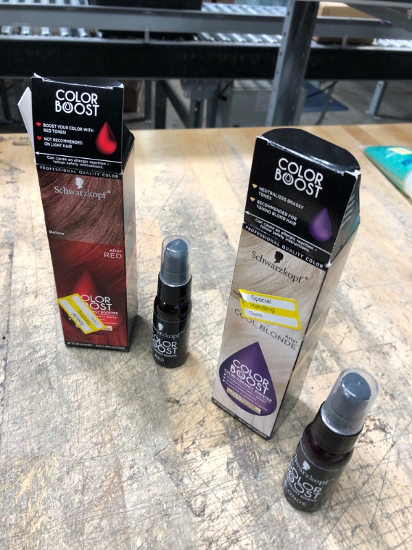 Photo 3 of (2 ITEM BUNDLE) RED Schwarzkopf Color Boost Vibrancy Booster - 1 fl oz + COOL BLONDE Schwarzkopf Color Boost Vibrancy Booster - - 1 Fl Oz