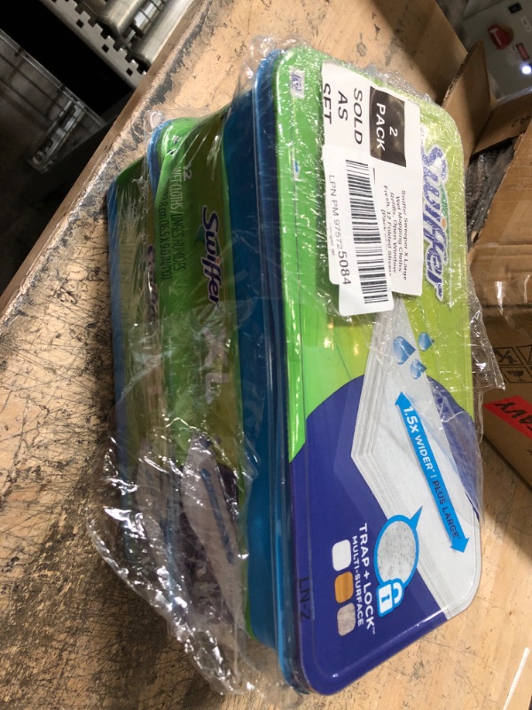 Photo 2 of 2 Pack  Swiffer Sweeper XL Wet Pad Refills, Open Window Fresh, 12 Ct each