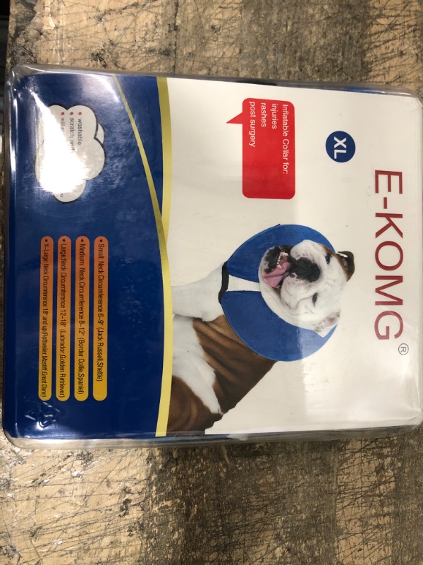 Photo 2 of ***Size: XL*** Manificent Dog Donut Collar with Built-in Pump,Inflatable Dog Cone Collar for Dog After Surgery, Prevent Puppy Bite Licking Scratching Touching, Help Pets Healing from Wound Large
