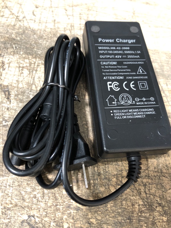 Photo 2 of *Model: hk-42-2000* EVAPLUS 42V Charger PowerFast 3-Prong Inline Connector for 36V Pocket Mod, Sports Mod Lithium Battery, Battery Charger for Millet Electric Scooter
