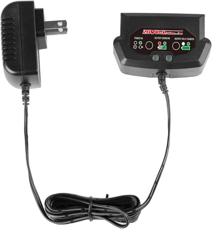 Photo 1 of AVID POWER 20V Max Lithium Ion Battery Charger, Compatible with Avid Power 20V Batteries, Not Compatible with Avid Power Impact Wrench-ACIW326
