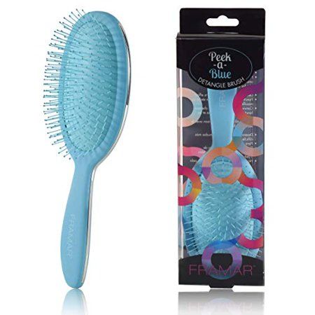 Photo 1 of FRAMAR Detangling Hair Brush - Hairbrush and Elegant Detangler Brush - Hair Brushes for Women, Men and Children (Blue) (99591)
