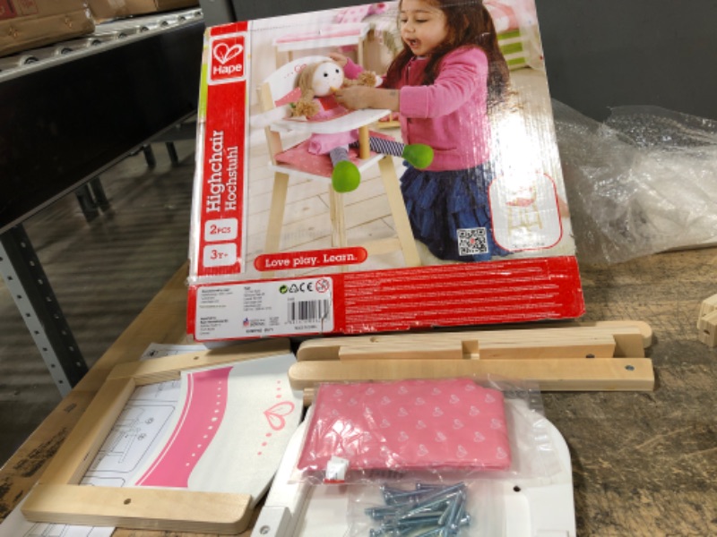 Photo 2 of Award Winning Hape Babydoll Highchair Toddler Wooden Doll Play Furniture,Multi, L: 10.1, W: 10.4, H: 22.4 inch
