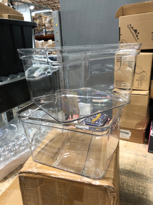 Photo 1 of 2 10 X 10 X 6 CLEAR PLASTIC BINS