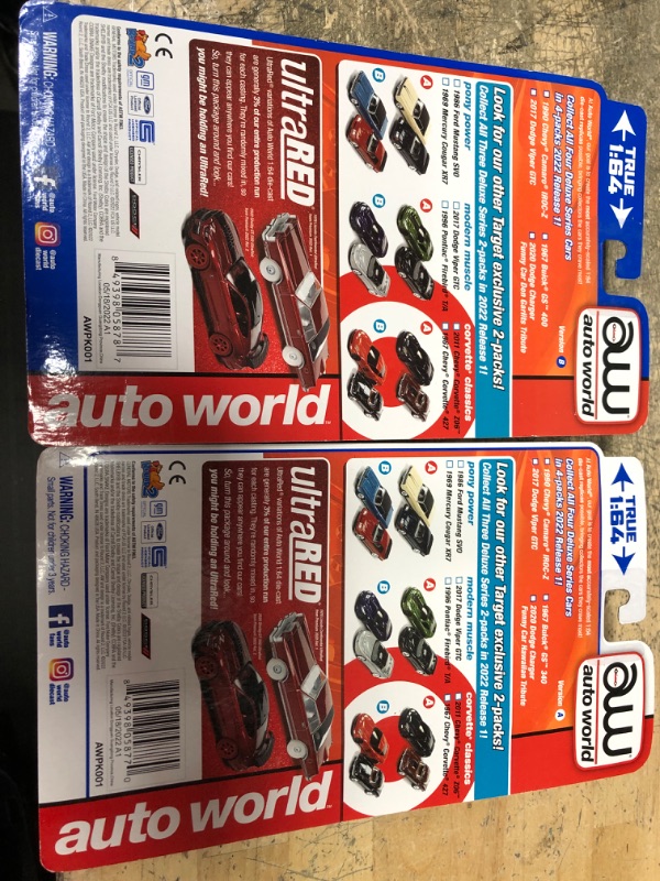 Photo 2 of Auto World Deluxe Target Exclusive 4-Packs Version A & B VHTF 2022 1/64 New
