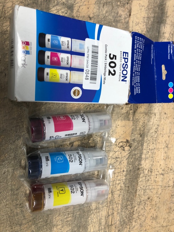 Photo 2 of Epson T502 Multi-Color EcoTank Ink Bottle Pack (Cyan, Magenta, Yellow)