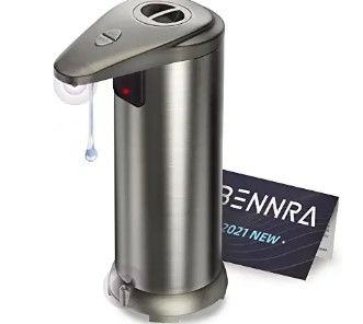 Photo 1 of Automatic Soap Dispenser/ (2021 New) Touchless 3 Adjustable Levels Hand Sanitizer Dispenser for Liquid, Waterproof Base and 2 Smart Sensors, Stainless Steel for Bathroom & Kitchen, Gold
