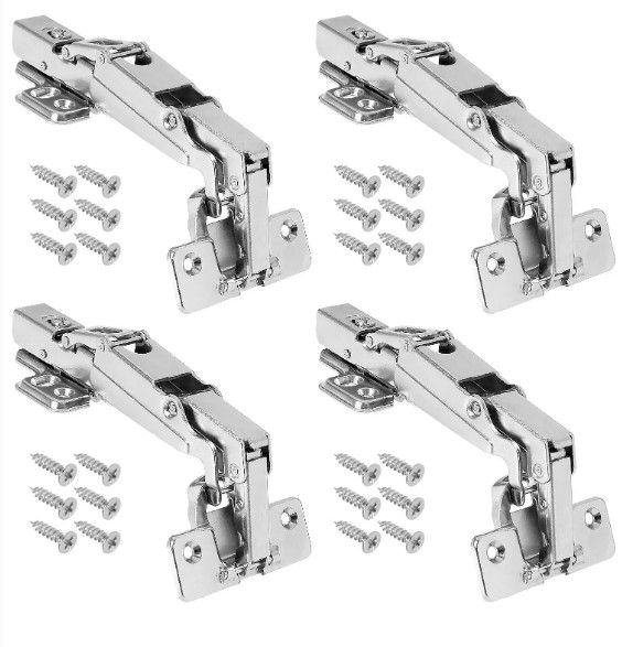 Photo 1 of 175 Degree Hinges Frameless Cabinet Hinges Hydraulic Adjustable Mounting Concealed Hinges Soft Closing Stainless Steel Buffer Dampers for Wardrobe.. 20pk
