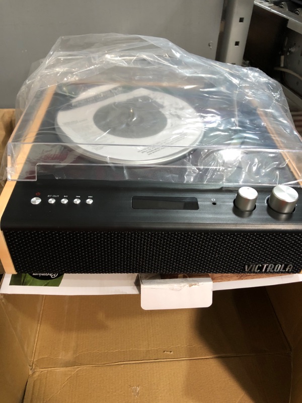 Photo 1 of Victrola Eastwood 3-Speed Bluetooth Turntable with Built-in Speakers and Dust Cover | Upgraded Turntable Audio Sound | Black (VTA-72-BAM)
