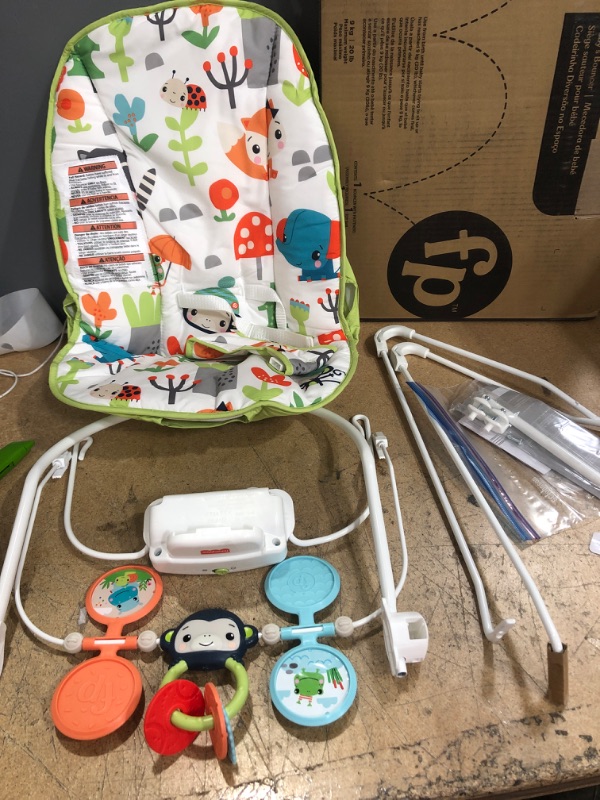 Photo 2 of Fisher-Price Baby's Bouncer – Forest Explorers, Baby Bouncing Chair for Soothing and Play for Newborns and Infants