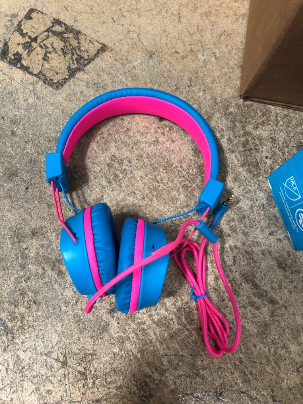 Photo 2 of JBuddies Studio Wired Kids Headphones - Pink/Blue