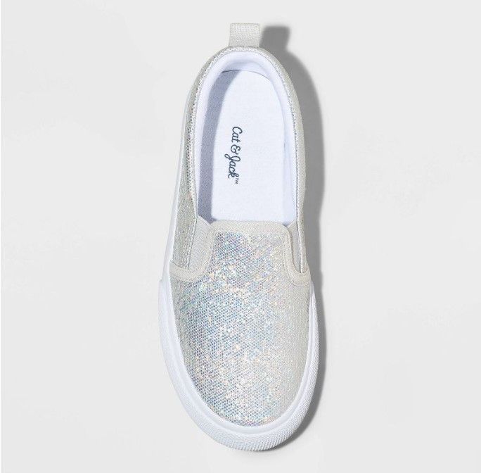 Photo 1 of Girls' Allison Slip-On Glitter Sneakers - Cat & Jack™

