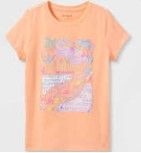 Photo 1 of bundle of 2  cat & jack pink girls shirts dinosaur design  