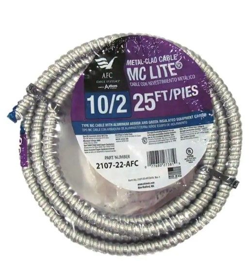 Photo 1 of AFC Cable Systems
10/2 x 25 ft. Solid MC Lite Cable