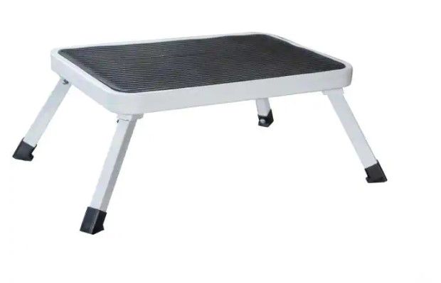 Photo 1 of 1-Step Steel Folding Mini Step Stool with 330 lbs. Load Capacity
