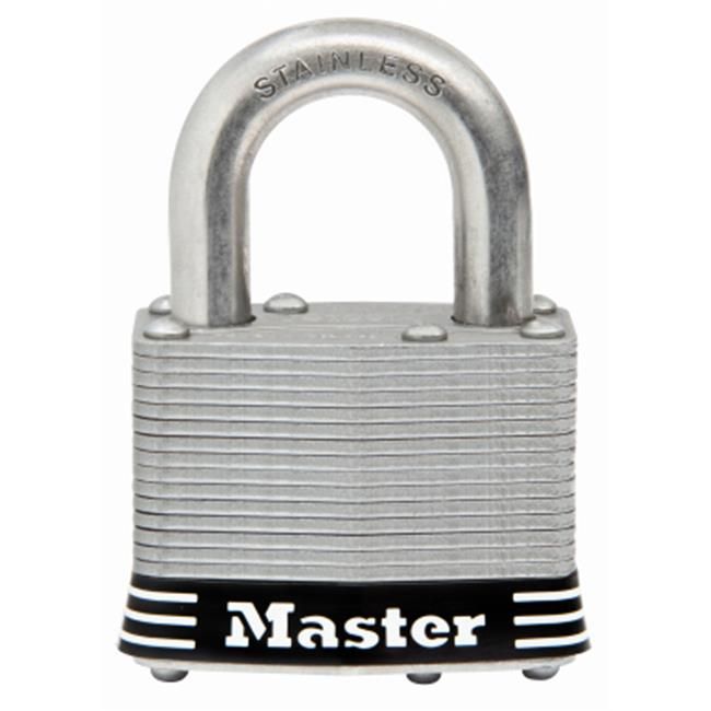 Photo 1 of 212812 2 in. Long Shackle Laminated Padlock - Stainless Steel
