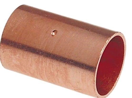 Photo 1 of 1/2 in. x 1/2 in. Copper 90-Degree Cup x Cup Elbow (10-Pack)
1/2 in. Copper Pressure Cup x Cup Coupling with Stop Fitting (10-Pack)
