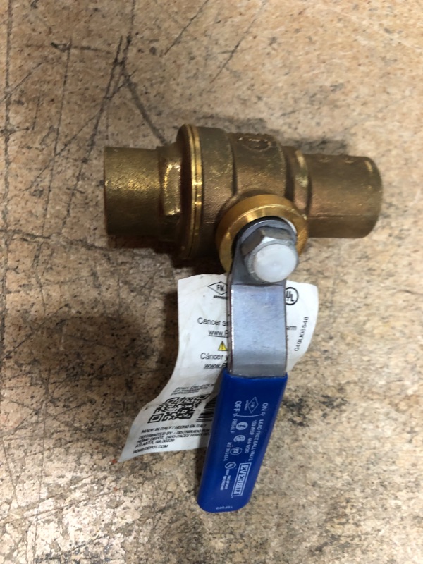 Photo 2 of 3/4 in. Brass Sweat x Sweat Full Port Ball Valve
