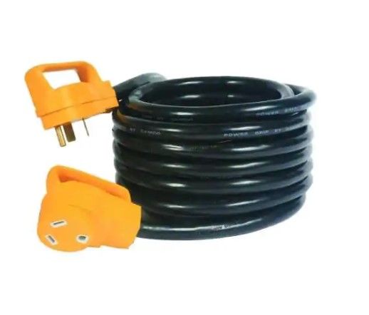 Photo 1 of 25 ft. 30-Amp Power Grip Electrical Power Cord with Handle
