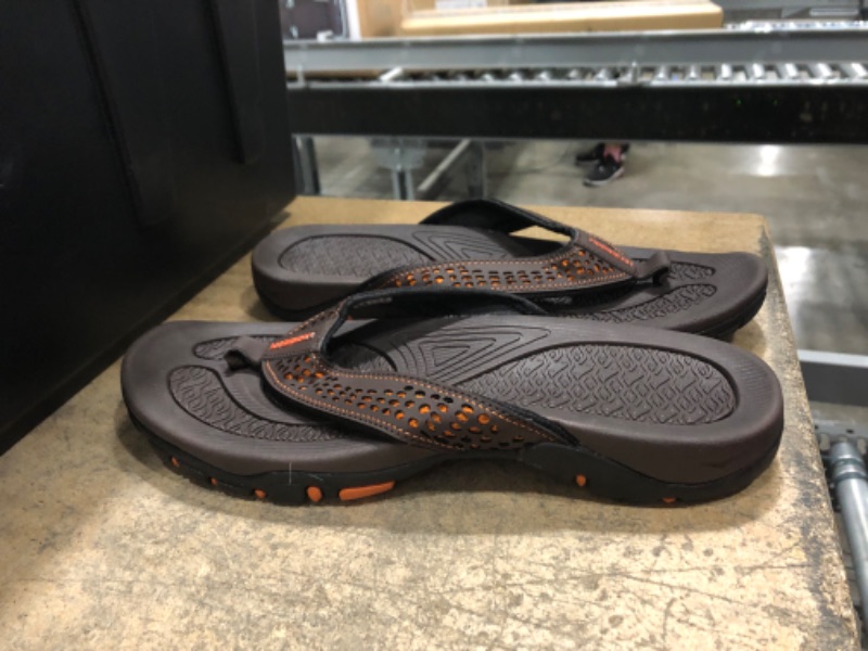 Photo 1 of GUBARUN Mens Sport Flip Flops Comfort Casual Thong Sandals Outdoor Brown (Size Not Printed)