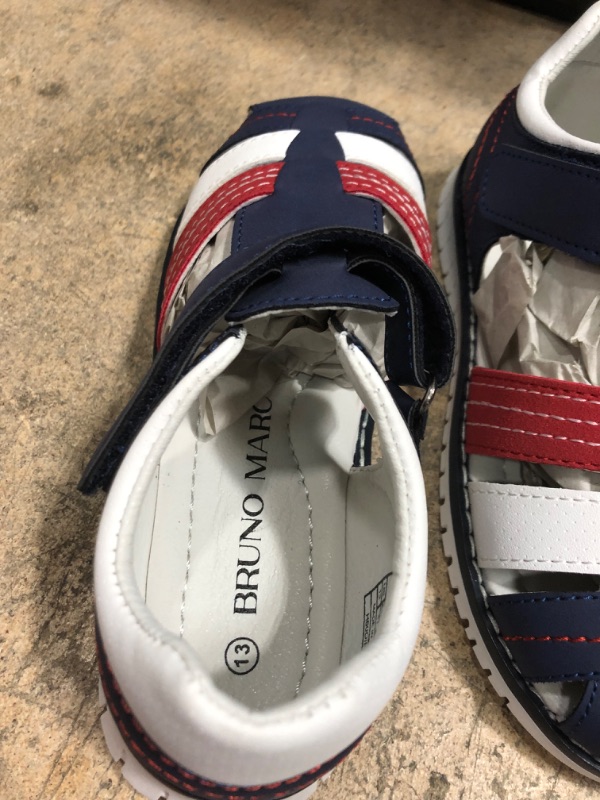 Photo 5 of Bruno Marc Boys Girls Closed Toe Outdoor Summer Casual Sport Sandals(Toddler/Little Kid/Big Kid) Size 13 Red White Blue 