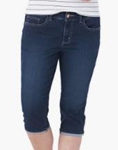 Photo 1 of Riders by Lee Indigo Women's Ultra Soft Denim Capri Dark Wash Large  