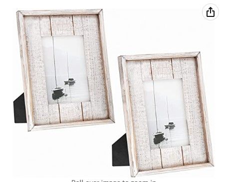 Photo 1 of Barnyard Designs 4x6 Picture Frame, Rustic Picture Frame 4x6 Frames, Distressed Wood Pictures Frames Set of 2 