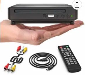 Photo 1 of Ceihoit DVD Player HDMI for TV 1080P, Mini HD CD DVD Players for Home, HDMI and RCA Cable Included, USB 2.0, All Region Free, Breakpoint Memory, Built-in PAL/NTSC