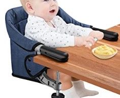 Photo 1 of Hook On Chair, Clip on High Chair, Fold-Flat Storage Portable Baby Feeding Seat Blue 
