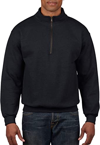 Photo 1 of Gildan mens Fleece Quarter-zip Cadet Collar Sweatshirt, Style G18800
Size: Large