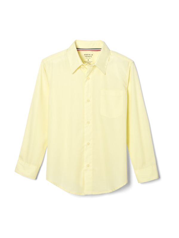 Photo 1 of French Toast Boys Long Sleeve Classic Dress Shirt, Yellow, 4T
